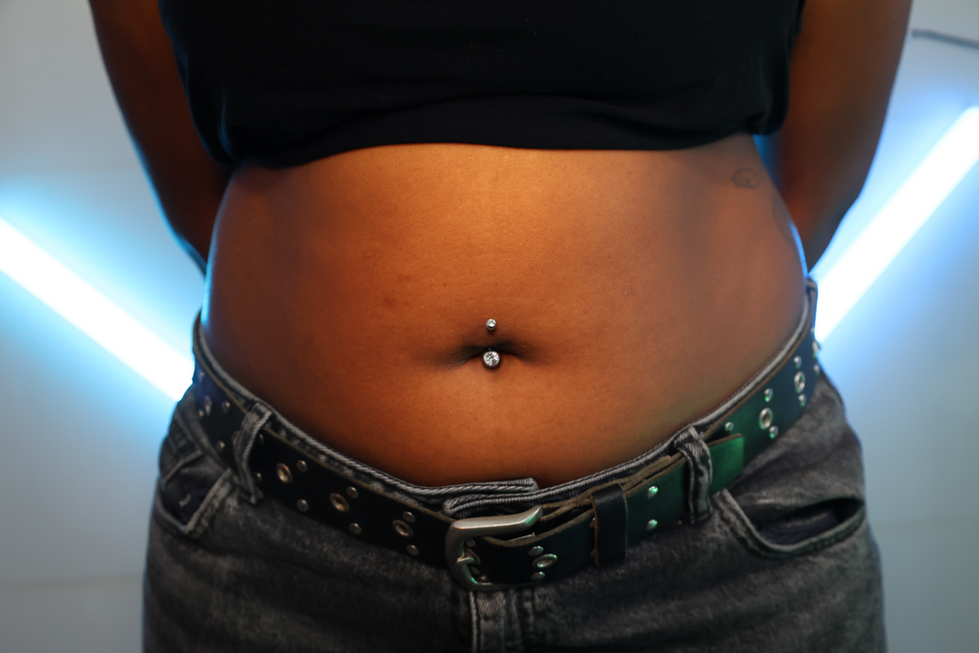 Belly piercing, navel piercing