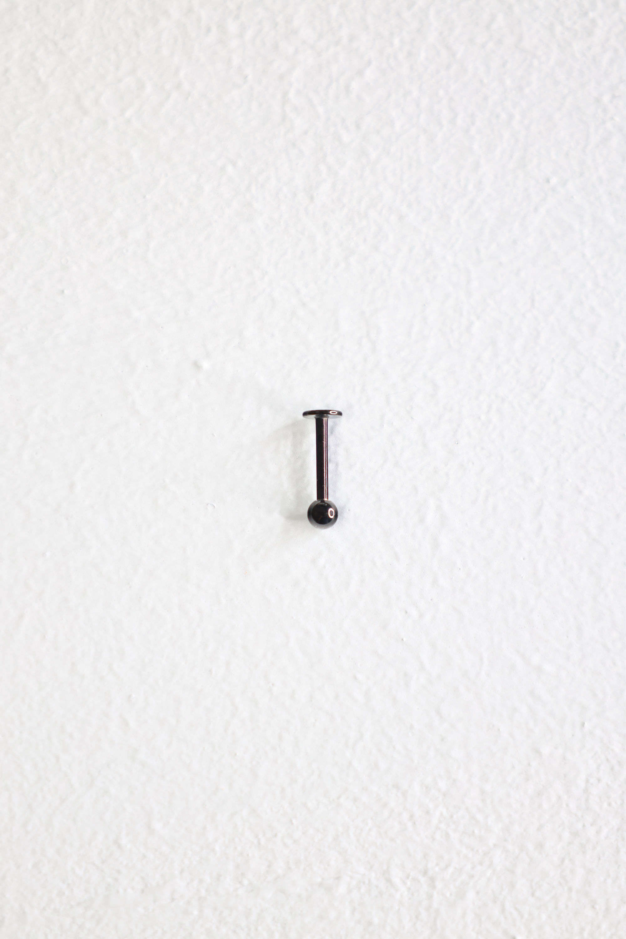 Straight Barbell with ball - Sterilised Titanium Black