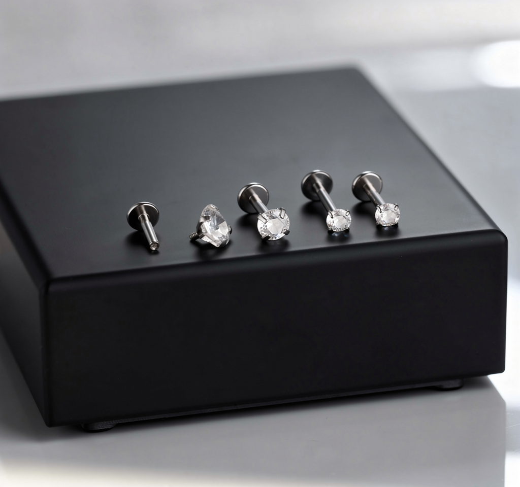 Nose Stud - Sterilised Crystal Titanium