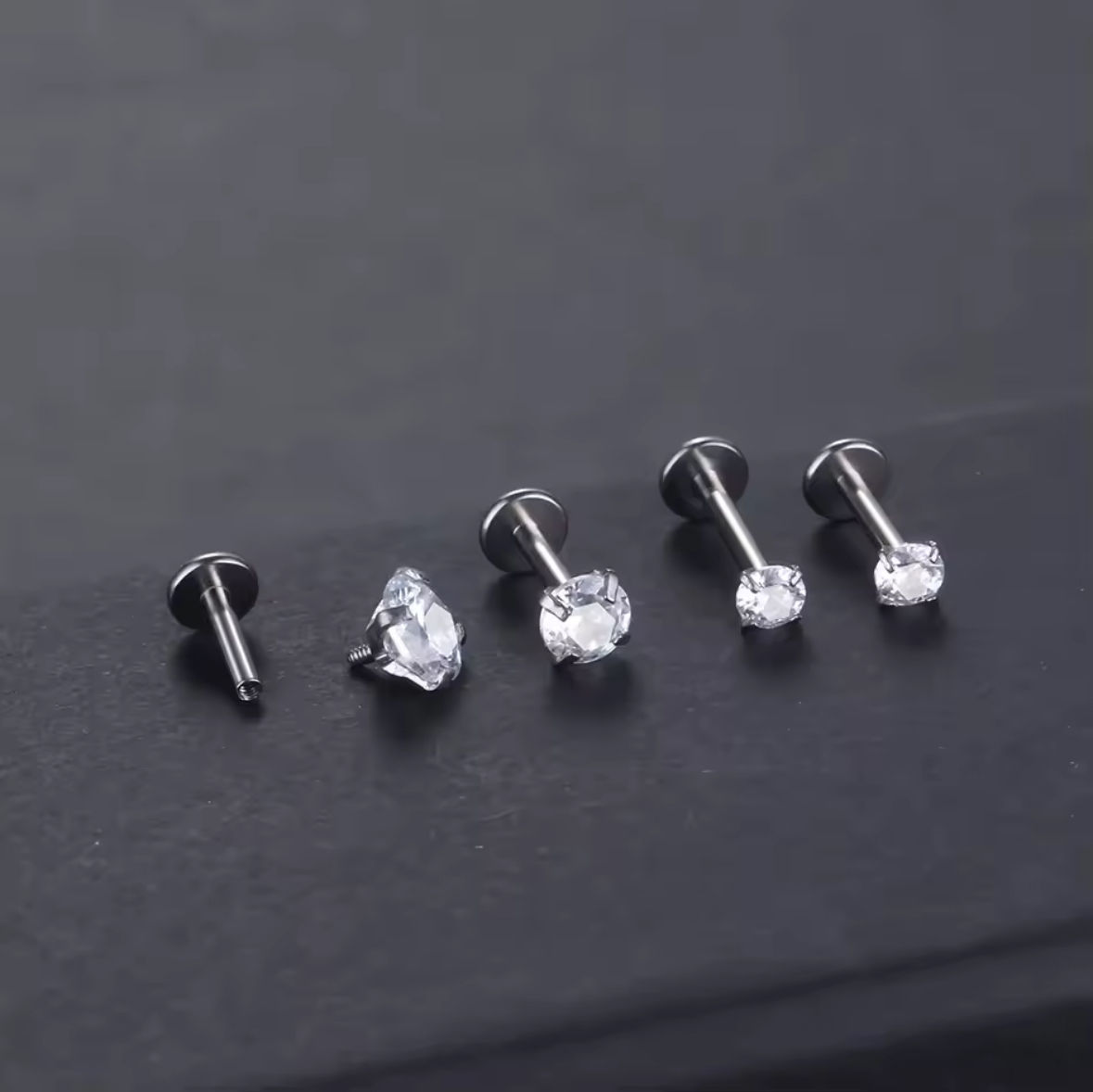 Nose Stud - Sterilised Crystal Titanium