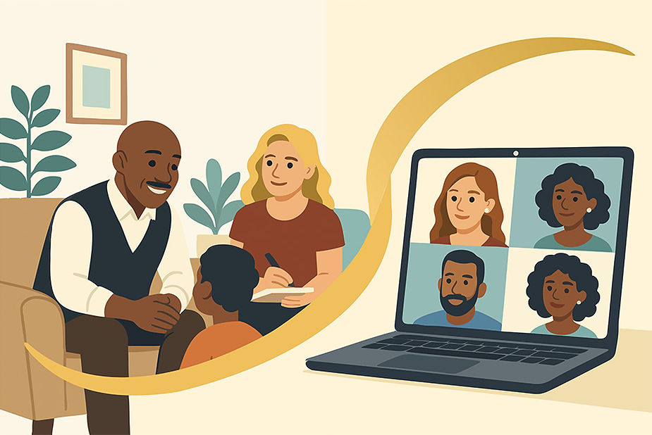 Nicole and Cedric Bell illustration, founders of ACC.