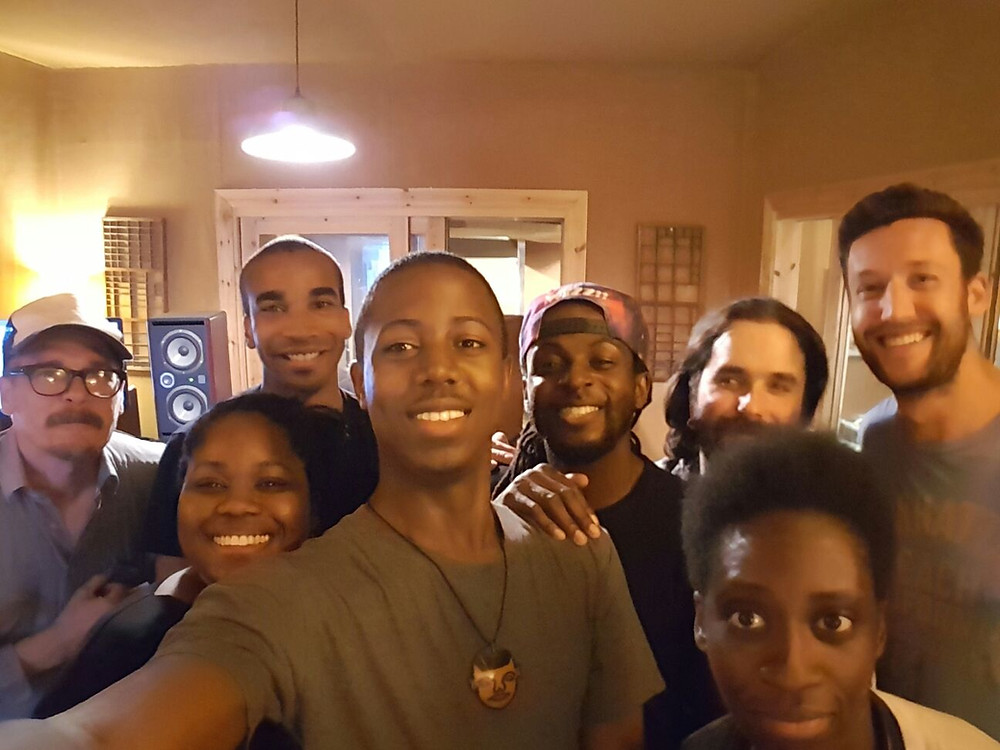 Team from Zara McFarlane recording session