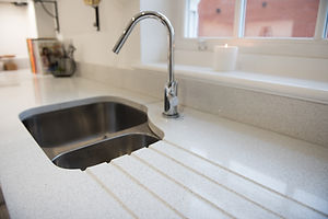 Kitchen sink fitted.
