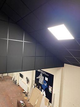 Black suspended ceiling
