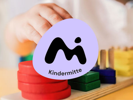 Logo des Rebrandings für den Hamburger Kita-Verband Kindermitte im neuen Designsystem
