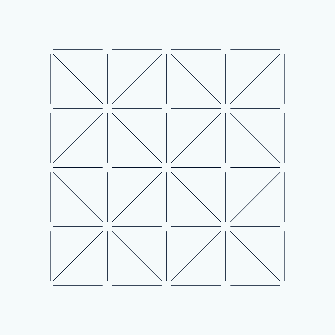 Modulares Grid-System von EcoVerse Ventures mit diagonalen und senkrechten Linien als Grundlage für Icons und Gestaltungselemente.