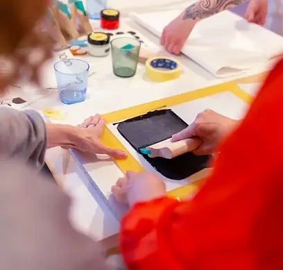 kreatives Team-Event mit farbe & fez