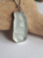 Thumbnail: Pale Seafoam Patterned Seaglass Pendant