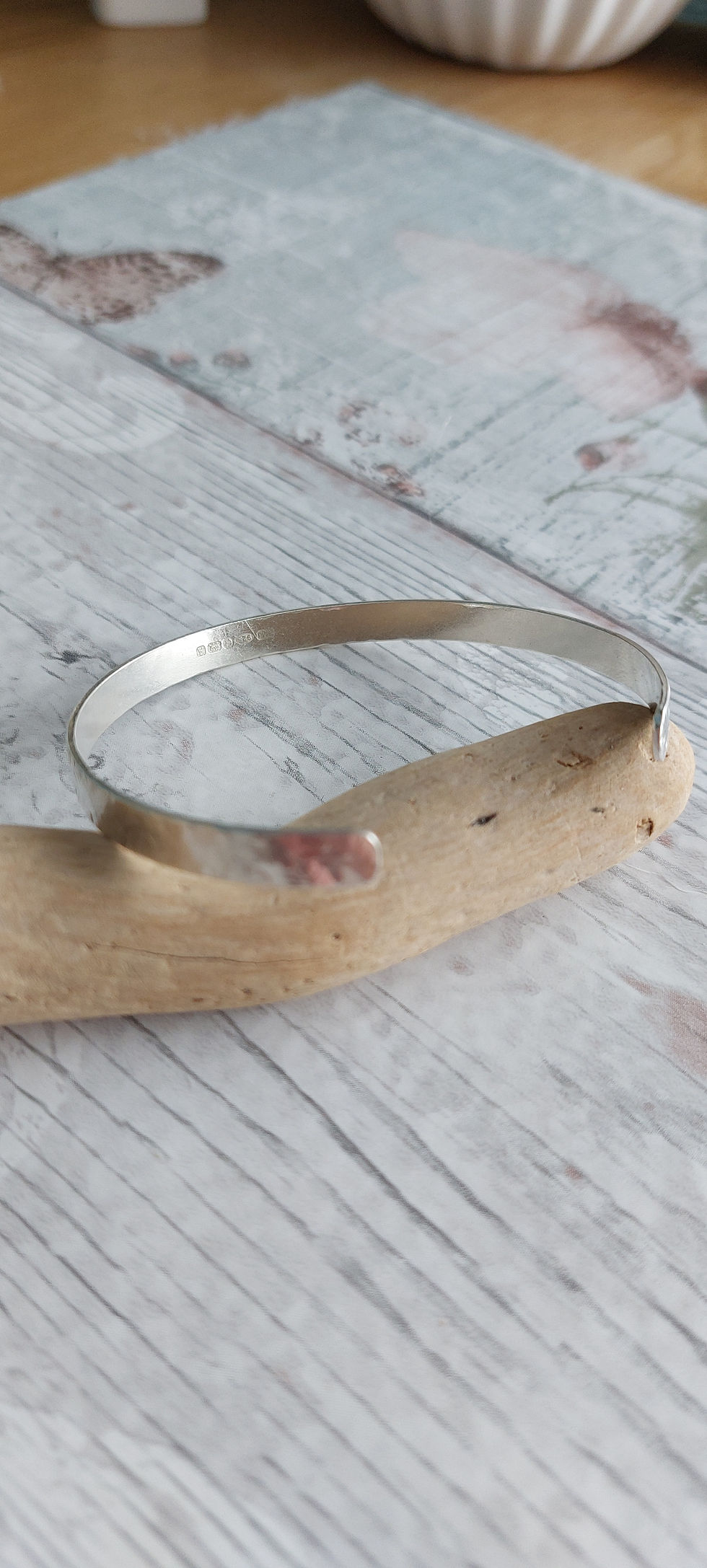 Thumbnail: Cuff Bangle Eco Silver Hallmarked