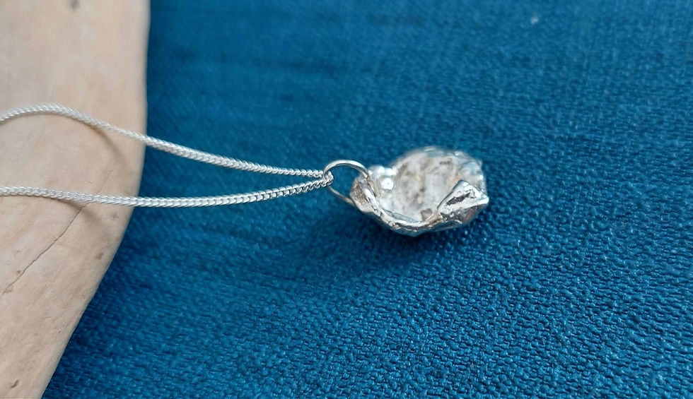 Thumbnail: Water Cast Eco Silver Necklace