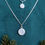 Thumbnail: White Druzy Round 12mm Pendant