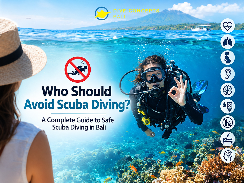 Who should avoid scuba diving in Bali – safety guidelines for people with medical conditions.