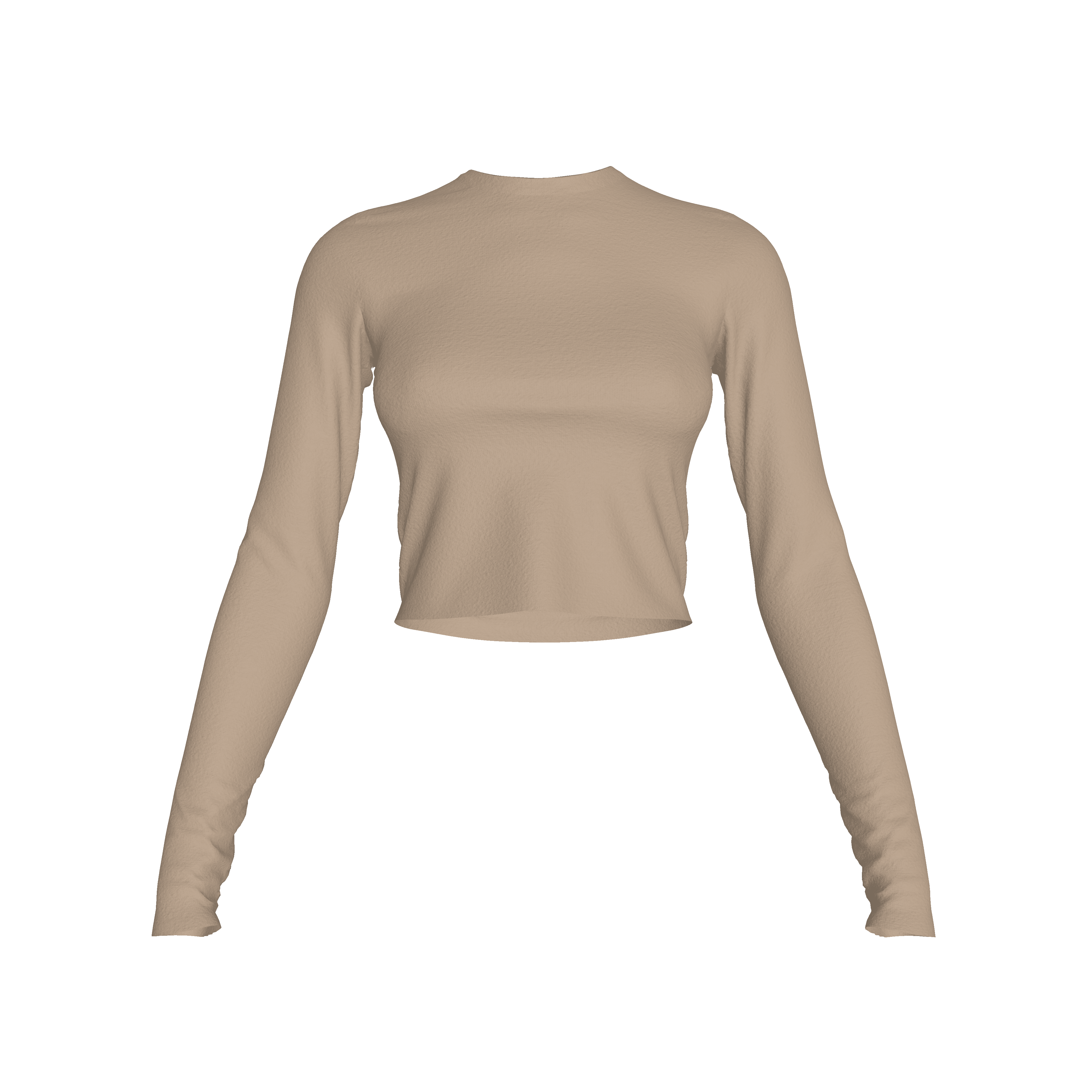 Cate Cropped Top In Damask Dark Beige