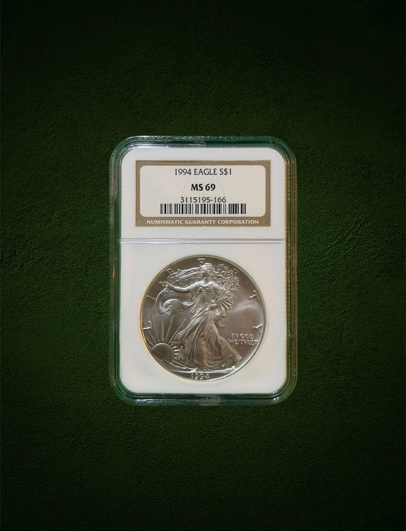 NGC 1994 S$1 MS69 (American Silver Eagle) 1ozt .999 Silver