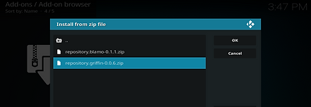Select repository.griffin-0.0.6.zip and click