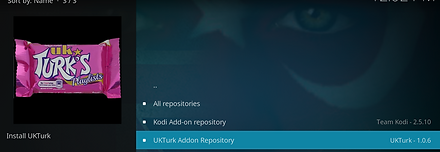 Select UKTurk Addon Repository and click