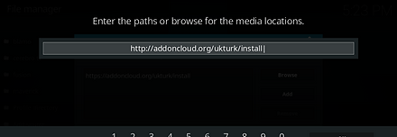 Enter the following URL exactly: http://addoncloud.org/ukturk/install then click OK