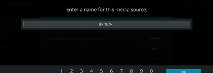 In the box below enter the name uk turk and click OK. Double check all is correct and click OK