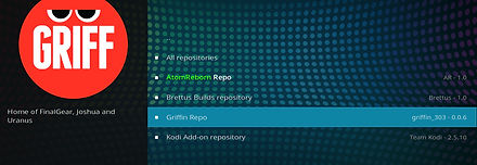 Select Griffin Repo and click