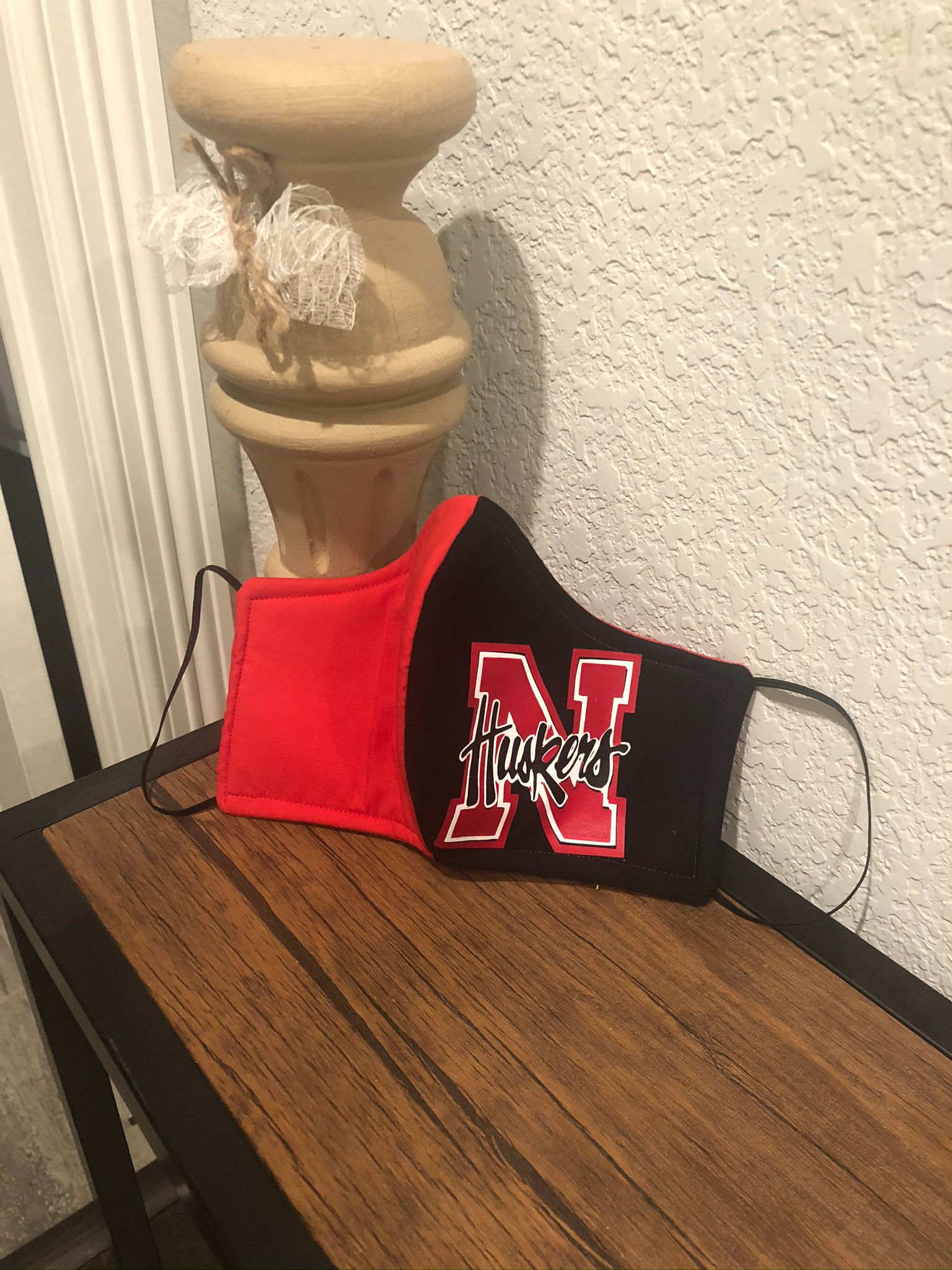 Nebraska Two Toned Fitted Mask