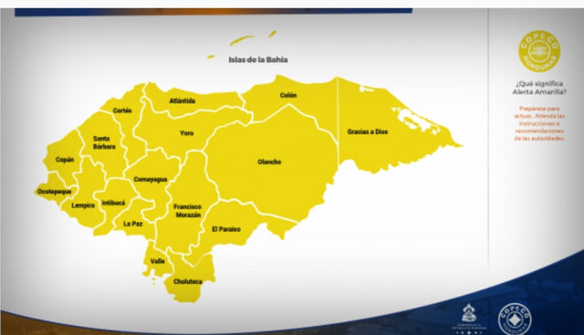 COPECO pronostica lluvias en todo el país y en los municipios del sur de Francisco Morazán