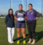 Lord Mayor Cr Carly Moore, Oriana Ioane (Lisa Fiaola Program Player), and Pauline Poloai.