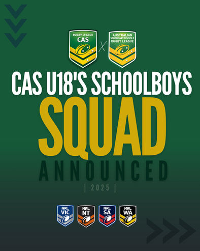 U18's CAS Schoolboys Final Squad Announcement 2025- ASSRL National Championships