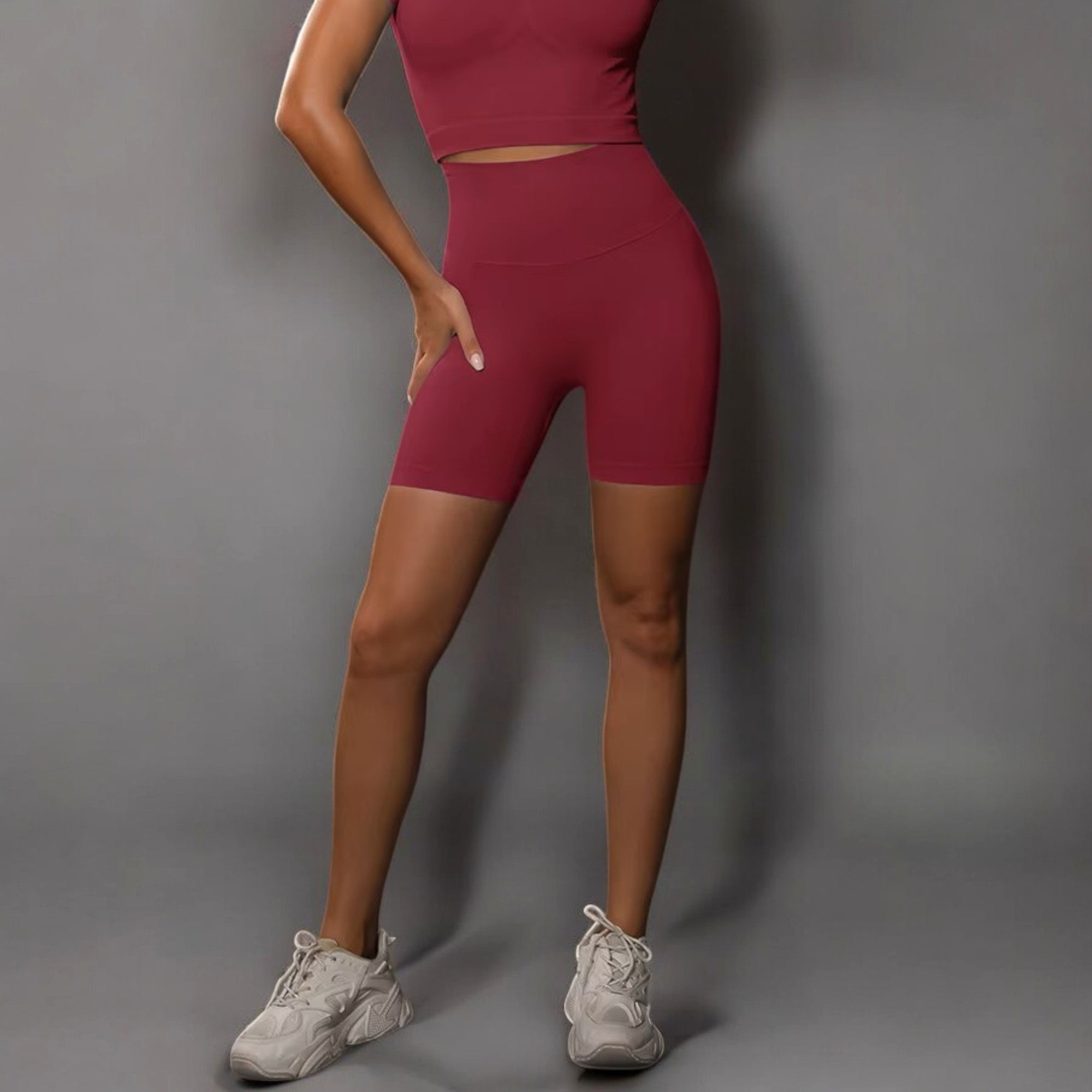 Casmir AeroTight Women’s High-Waist Seamless Shorts with Breathable Four-Way Stretch Fabric