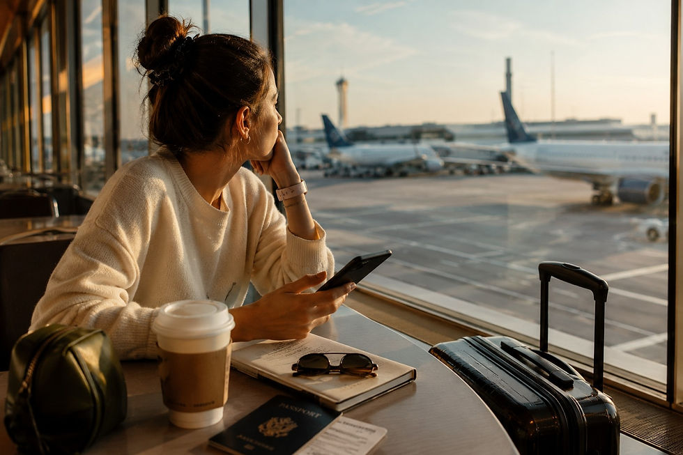 Traveler at the airport