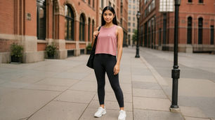 Woman in Casmir activewear