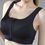 Thumbnail: High-support black sports bra with front zip – Casmir activewear India