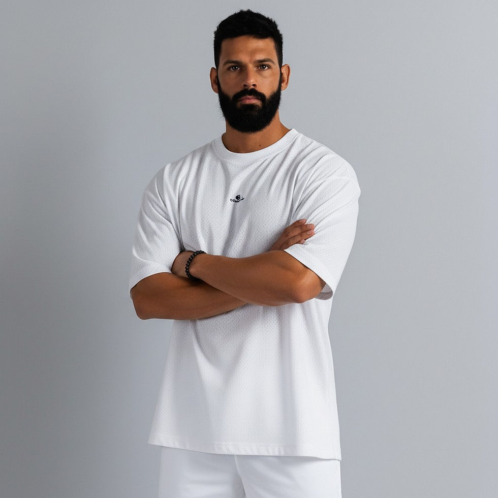 Casmir men’s training tshirt white – workout t-shirt, breathable & quick-dry