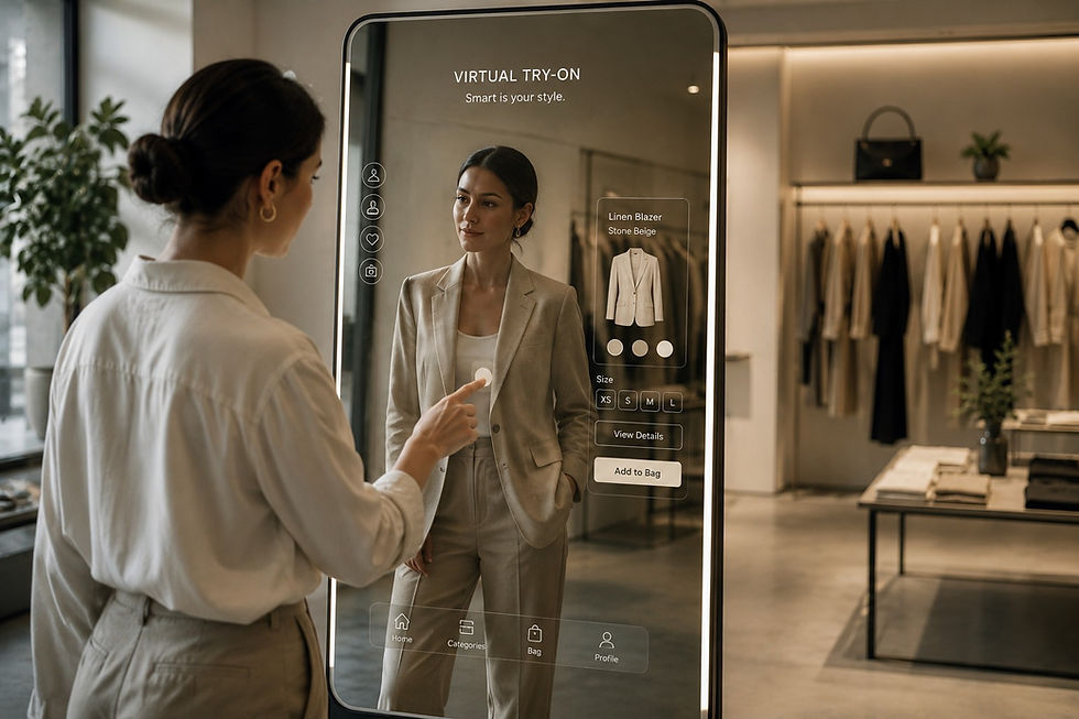 Technologies such as virtual try-ons are reshaping digital retail experiences.