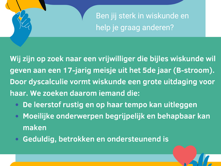 We zoeken de juiste vrijwilligers!