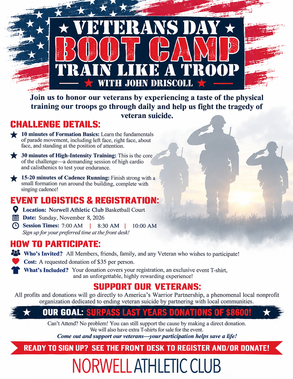 Veterans Day Boot Camp with John Driscoll