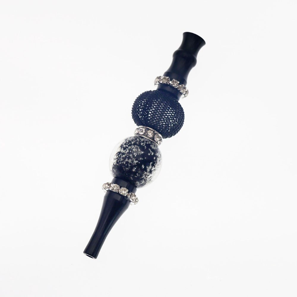 1Pc Glow in Dark Black Alloy Rhinestone Hookah Tips Shisha Cigarette Mouthpiece
