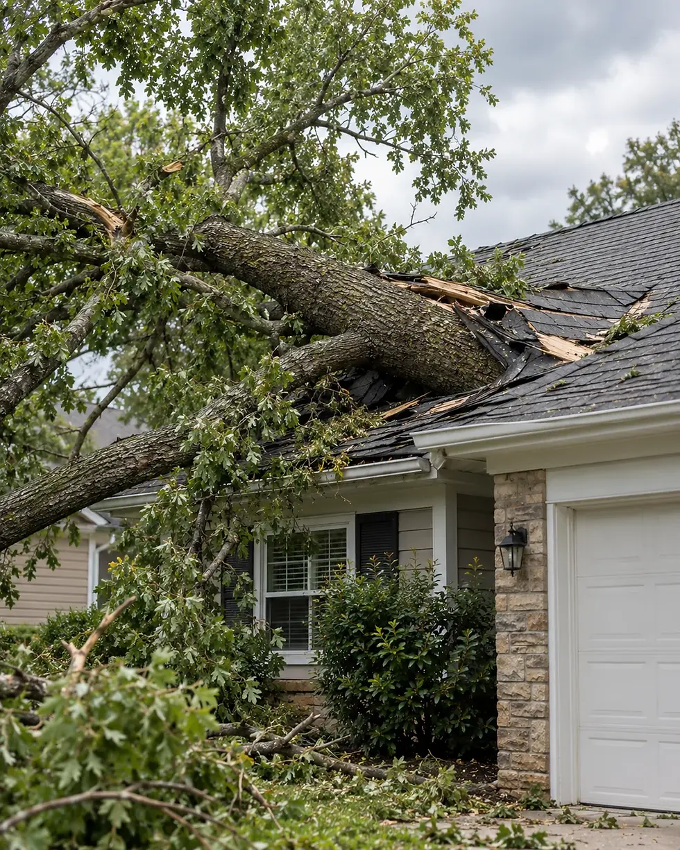 Giant Roofs storm restoration work on a weather damaged property in Plainfield Charter Township - MI