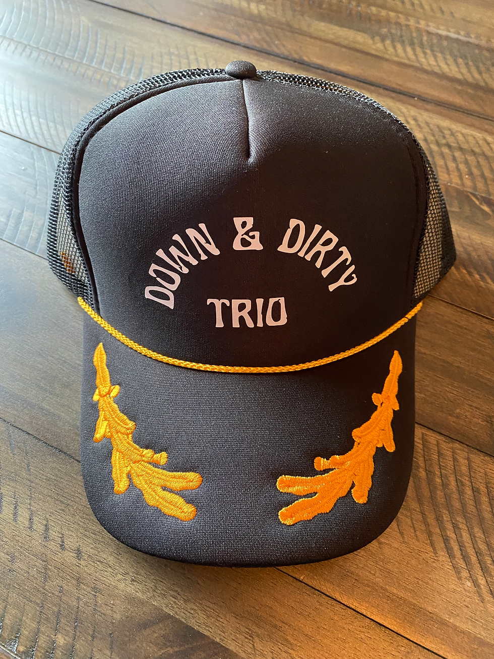 DDT Black Trucker Hat - Gold Wings