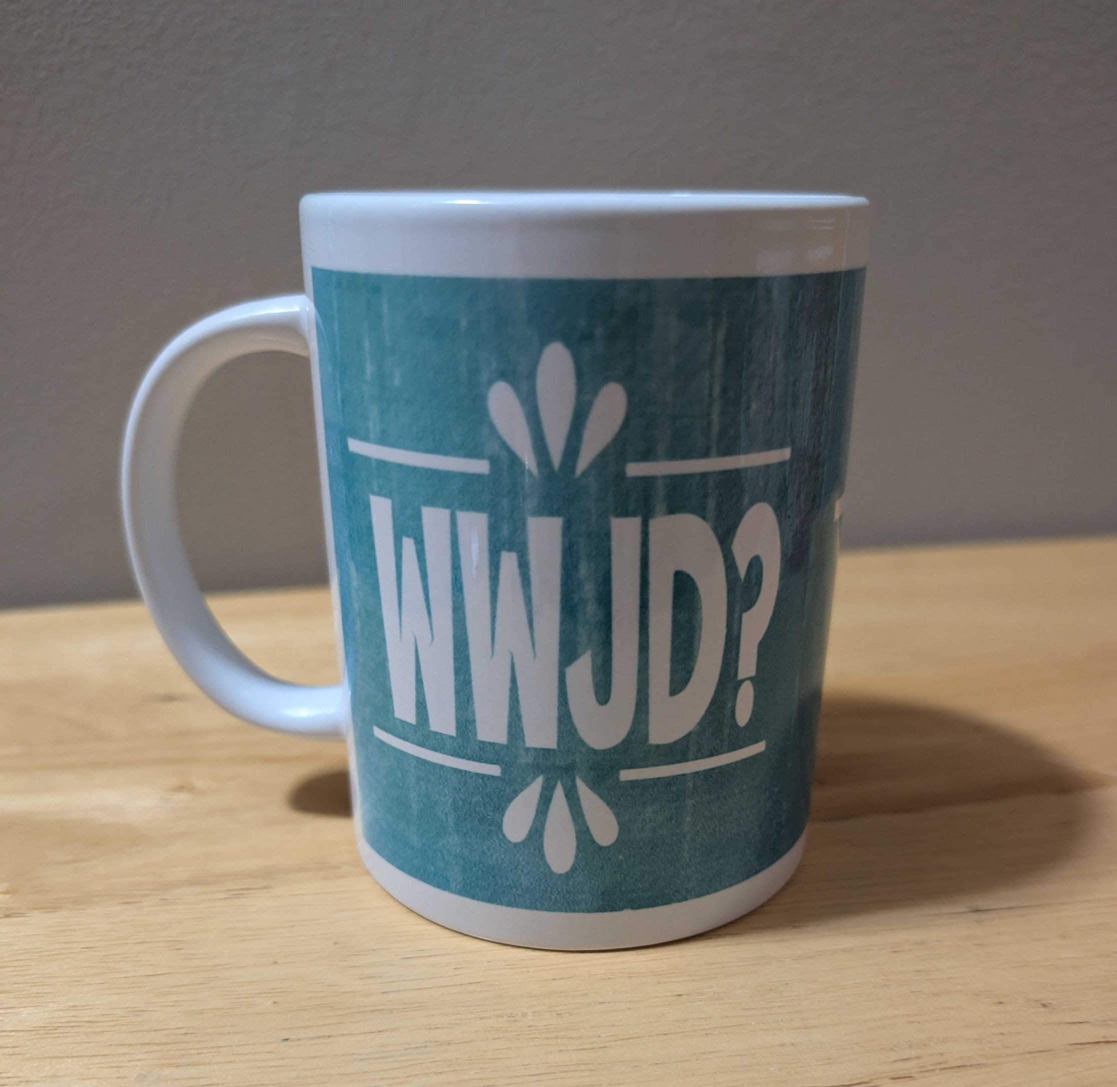 WWJD? (teal) - 15 oz
