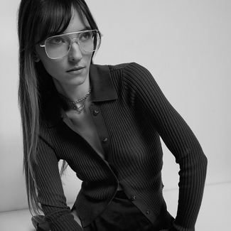 Woman wearing Dita glasses