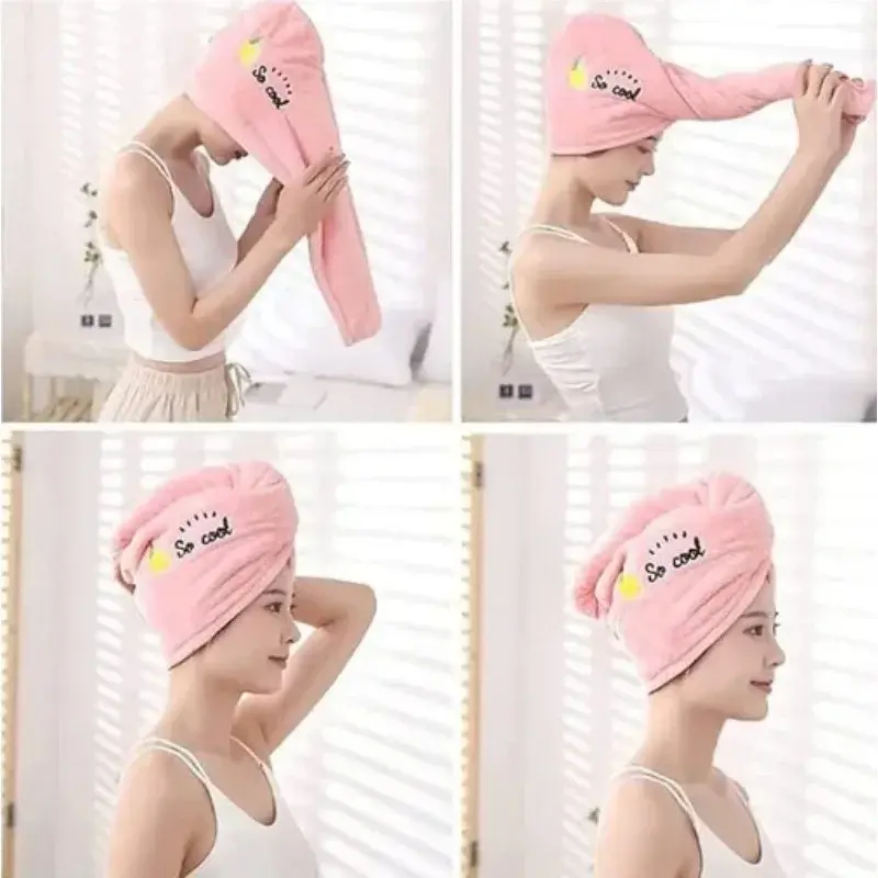 Thumbnail: Quick Dry Shower Cap Turban for Women or Girls