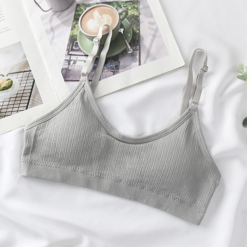 Miniature : Seamless Small Cup Bra Non-wire  Removable Pads Adjust Straps