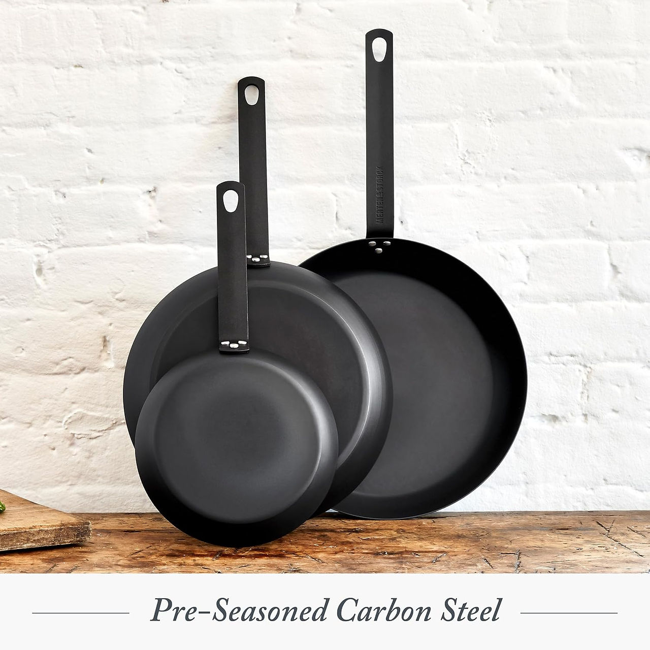 pre-seasoned steel frying pan