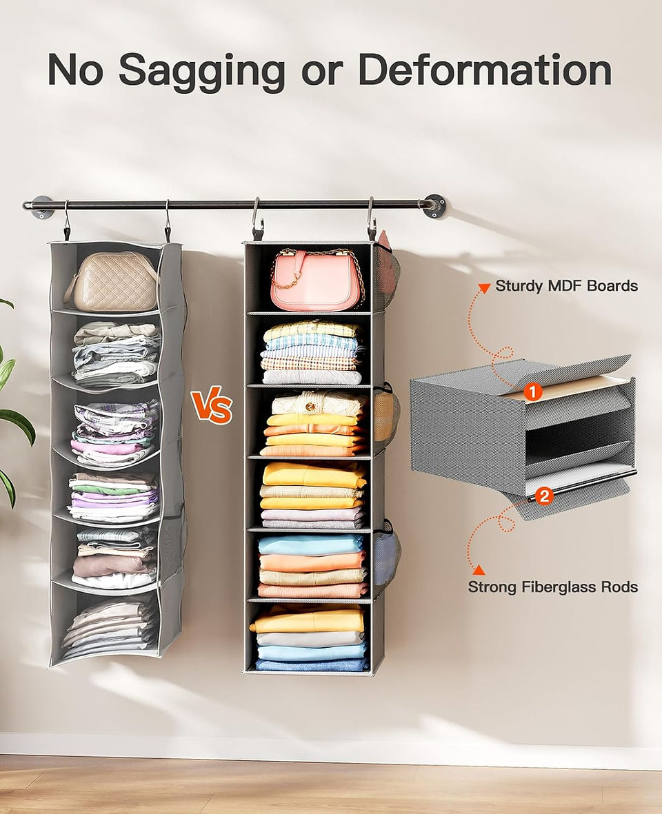 hanging closet organizer