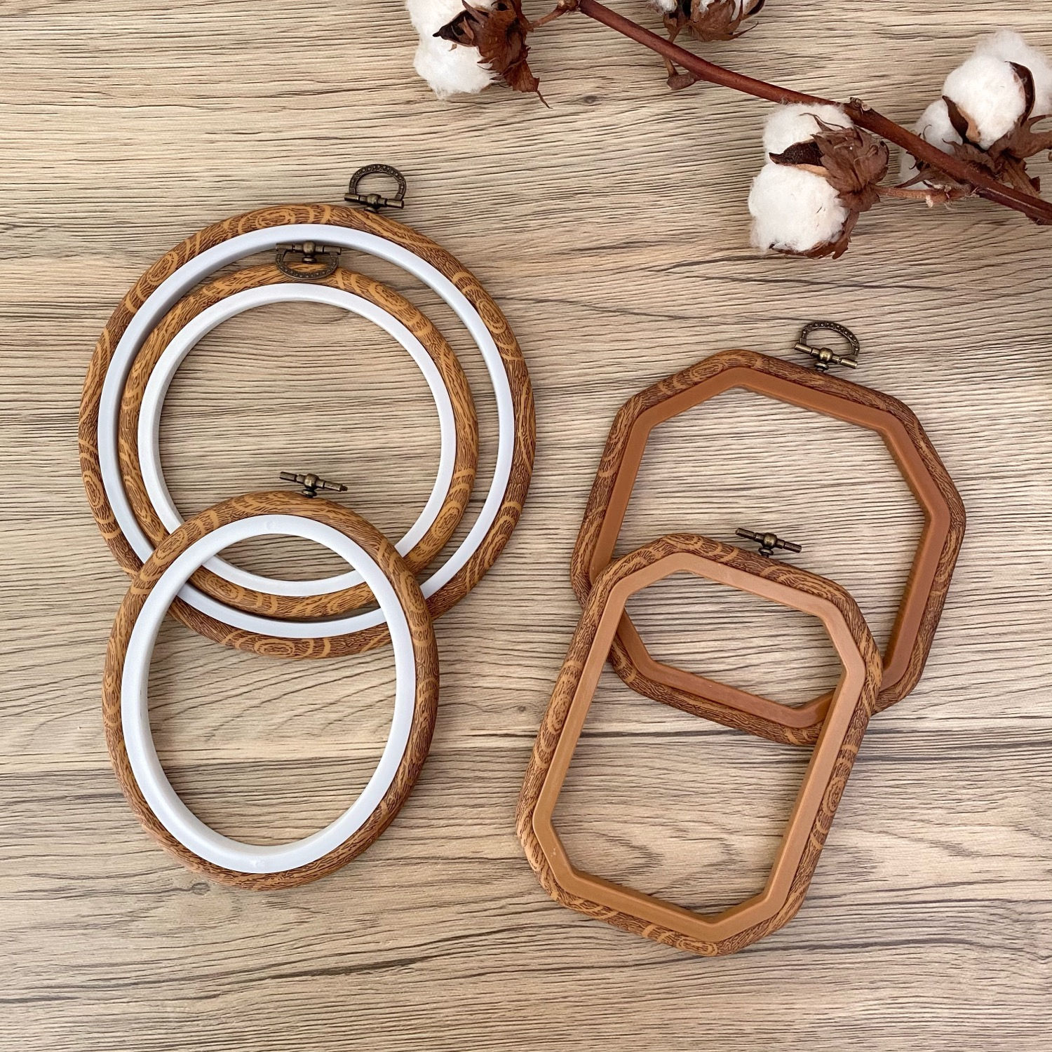 Wood Print Embroidery Hoops