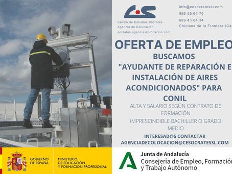 AYUDANTE DE REPARACIÓN E INSTALACIÓN DE AIRES ACONDICIONADOS