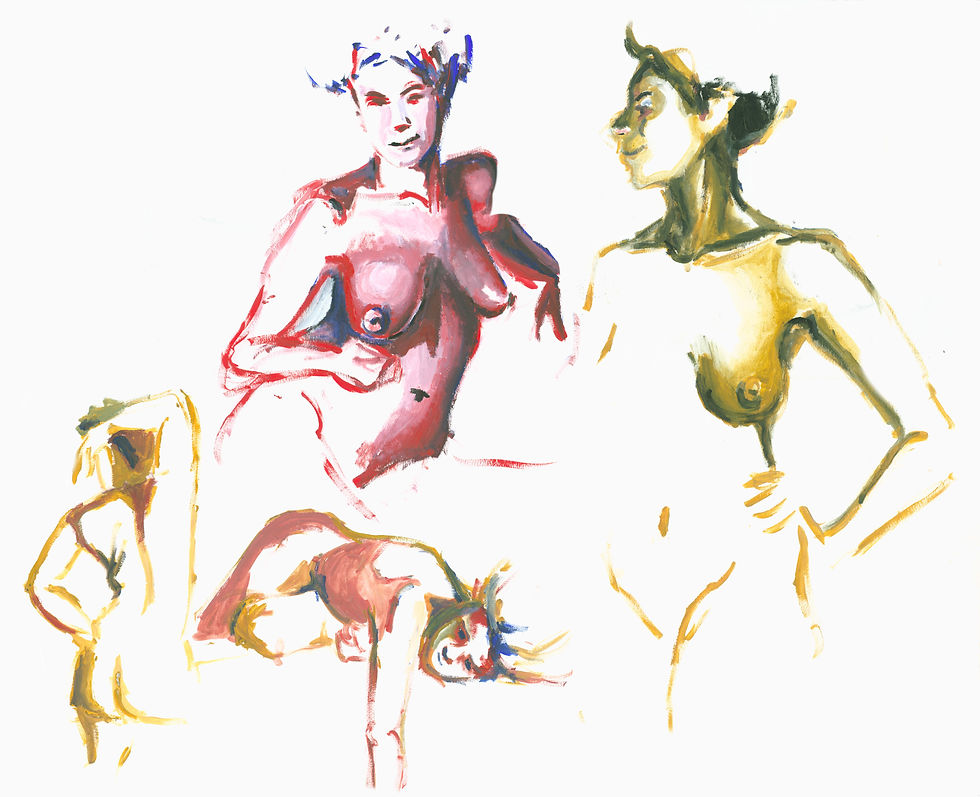 Nude with paint