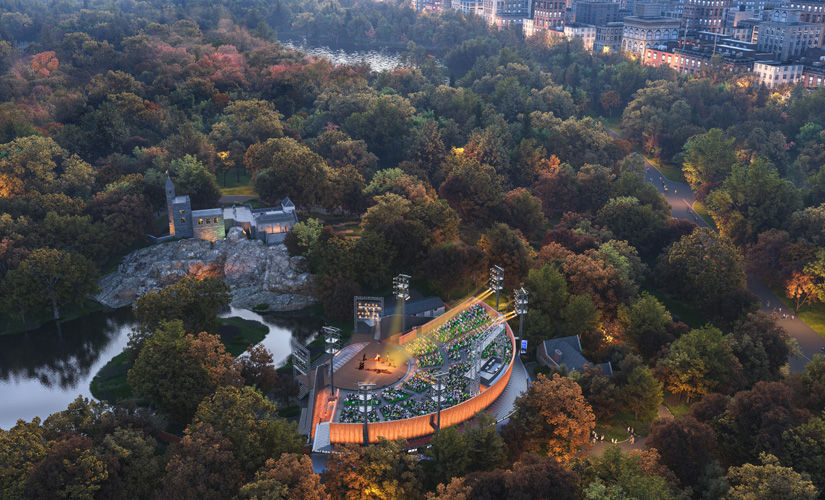The Delacorte Theater in Central Park.