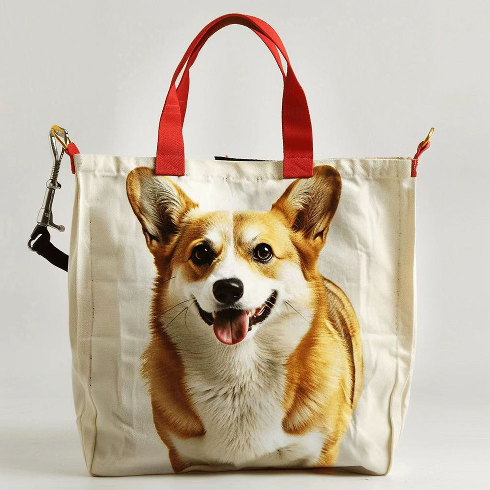 Custom Pet Pattern Crossbody Canvas Bag - Casual Tote for Pet Lovers