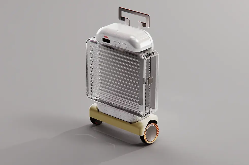 Transparent Astroneer Space-Style Travel Luggage Case